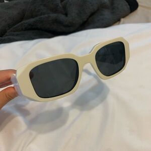 AUTHENTIC PRADA WHITE SUNGLASSES